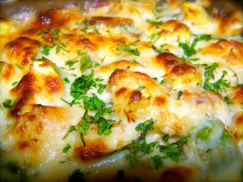 Yellow squash and potato gratin