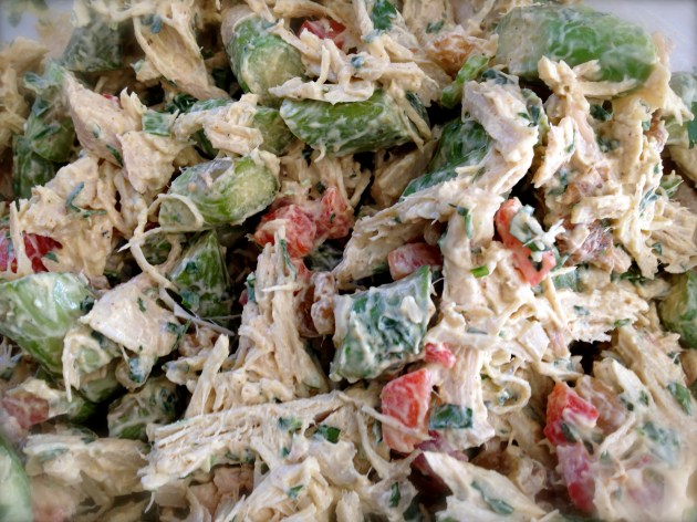 Beautiful curried asparagus and turkey salad