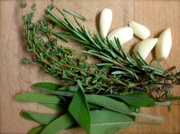 Herb bouquet with garlic Herb bouquet with garlic