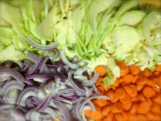 Cast of characters for the braised cabbage Cast of characters for the braised cabbage