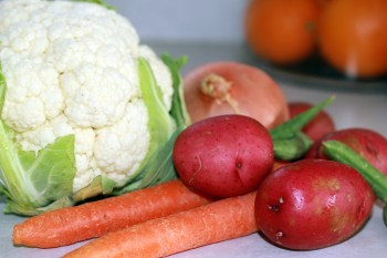 Vegetable waiting for soup