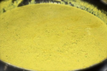 Satsivi sauce, after adding walnut and spice paste