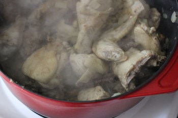 Browning chicken with onions