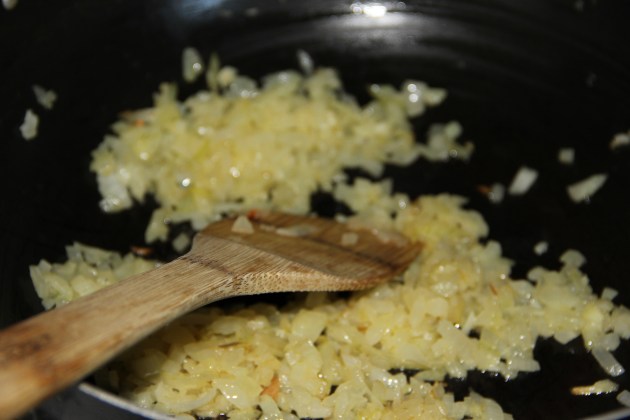Sauteing onions Sauteing onions