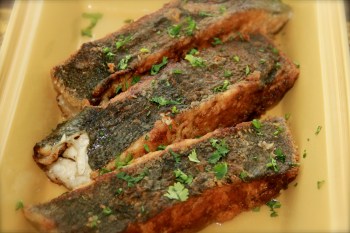 Skillet fried flounder