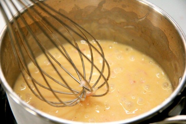 Whisking the Lemon Beurre Blanc sauce Whisking the Lemon Beurre Blanc sauce