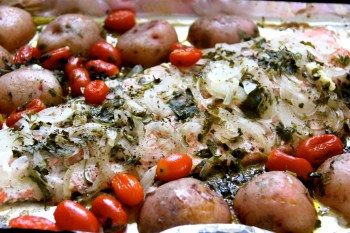 Simple Baked Salmon Dinner