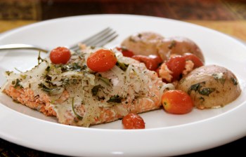 Simple Baked Salmon Dinner