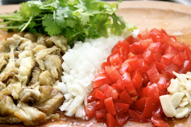 Coarsely chopped vegetables, ready to salsa!