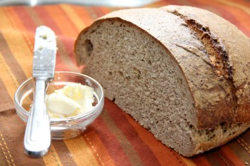 Rye sourdough with home made butter