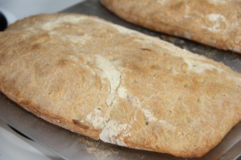 Freshly baked ciabatta