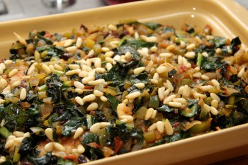 Layered Mallorcan Braised Grouper before baking