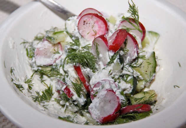 Cheese & Spring Vegetable Salad