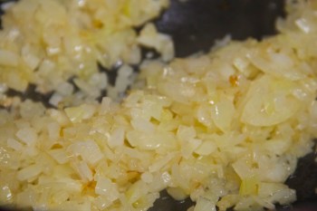 The golden onions ready for flour and stock