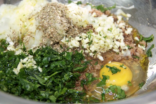 Mixing Batter for Cod Croquettes