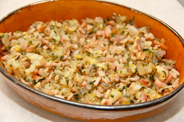 Pancetta, Shallots and Garlic Topping for Polenta Pizza