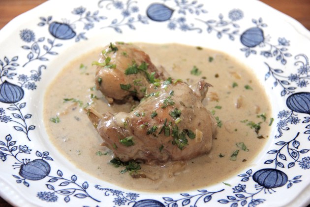 Rabbit In Creamy Mustard Sauce