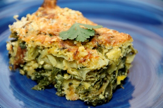 Curried Cabbage & Kale Gratin