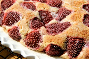 Making Strawberry Cake -- the closeup