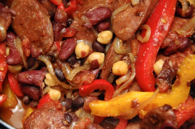 Quick Chorizo & Three Bean Stew