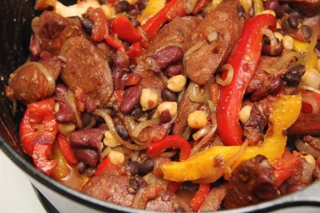 Quick Chorizo & Three Bean Stew