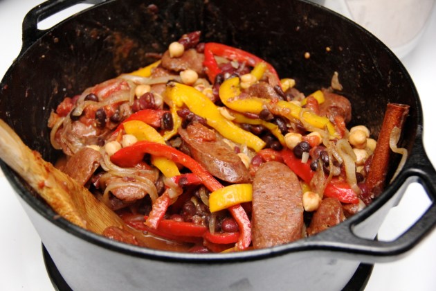 Quick Chorizo & Three Bean Stew
