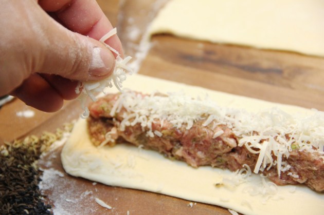 Sausage Bites With Pine Nuts -- adding parmesan