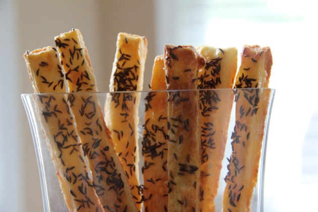 Cheese Sticks With Caraway Seed -- freshly baked