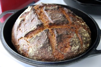 Sourdough Pumpernickel Baked In Cast Iron Combo