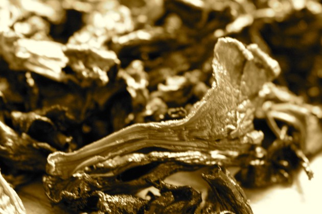 Dry Mushrooms & Leek Soup With Farro