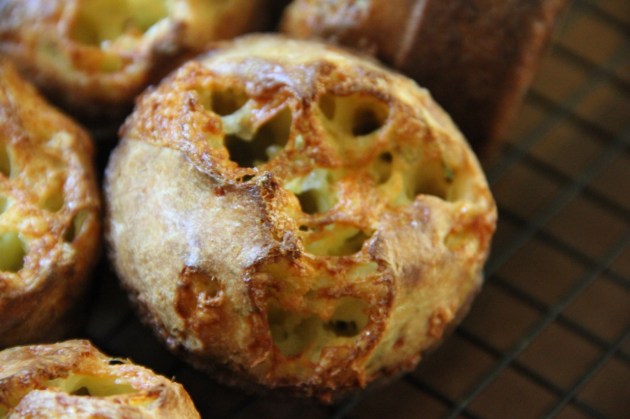Dilly Cheese Popovers made with Krondild (Dill) Cheese by Castello