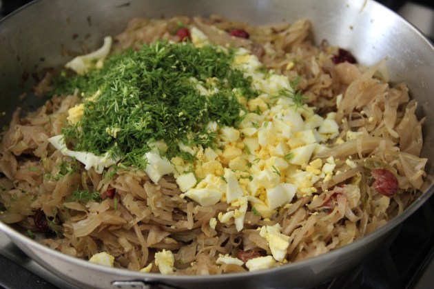 Sauerkraut & Hard-Boiled Egg Filling