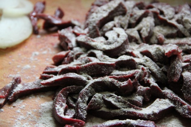 Beef Heart Stroganoff In Slow Cooker