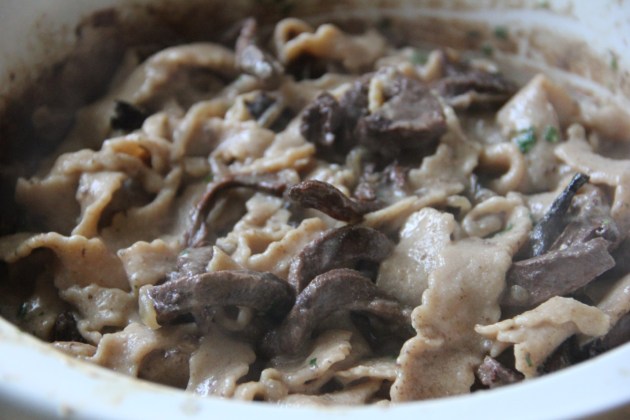 Beef Heart Stroganoff In Slow Cooker