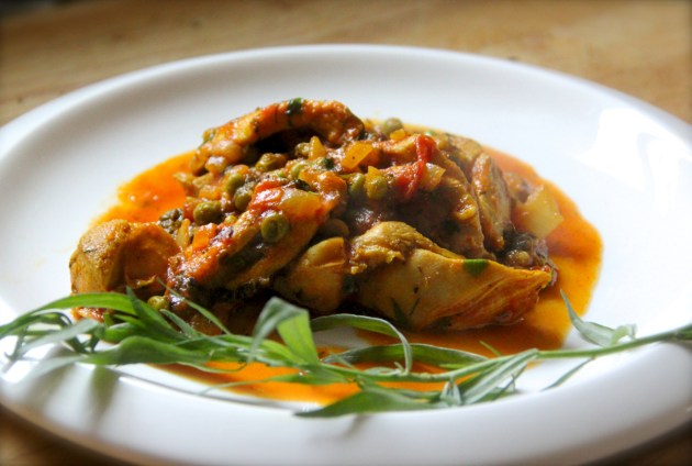 Fragrant Chakhokhbili With Green Peas