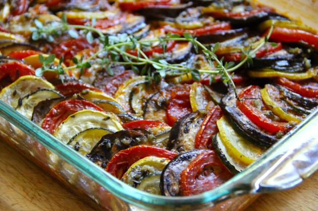 Confit Byaldi by Thomas Keller, also known as Ratatouille from Pixar's animated movie