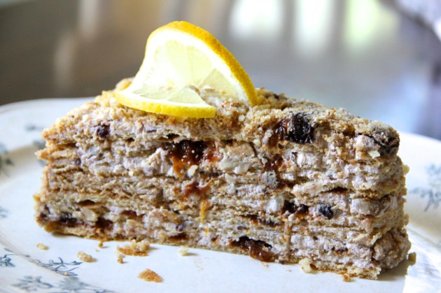 Honey Cake With Walnuts & Prunes