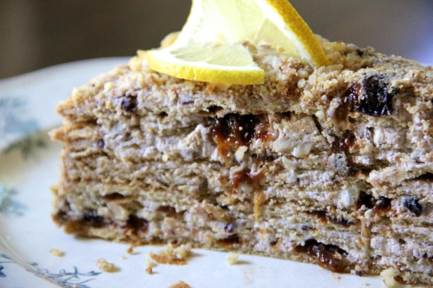 Honey Cake With Walnuts & Prunes