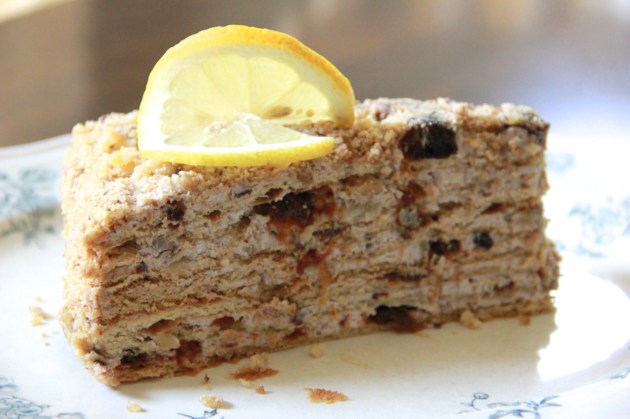 Honey Cake With Walnuts & Prunes
