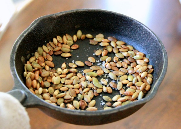 Green Slaw With Toasted Pumpkin Seeds