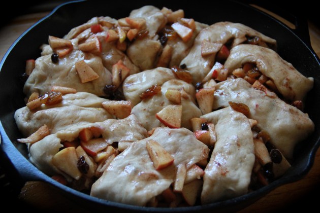 Apple Challah With Raisins - before final proof