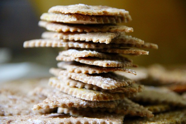Rye Sourdough Crackers
